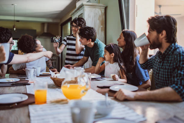 istock Family breakfast at home 1196170652