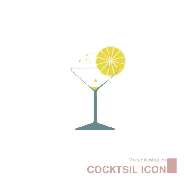 Vector illustration of Vector drawn cocktail.