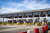 istock Toll gates at highway A4, Poland 1196173423