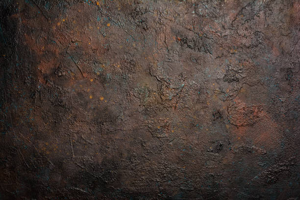 istock Textured brutal dark brown concrete 1196173547