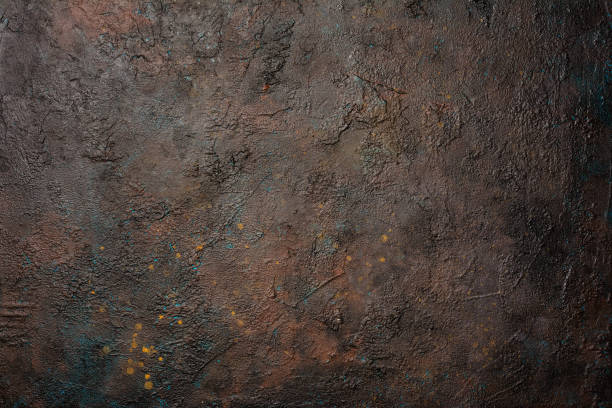 istock Textured brutal dark brown concrete 1196173553