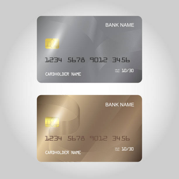 istock Set of Realistic detailed templates design for Debit card, Credit card. 1196179292
