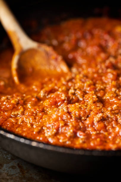 istock pan of rustic italian bolognese meat sauce 1196182069
