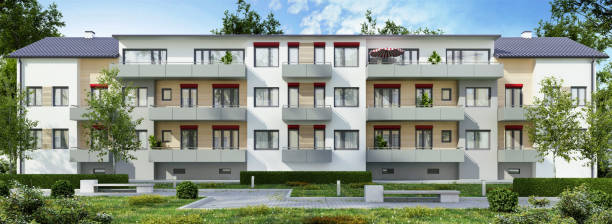 istock Modern apartment building in the city 1196188471