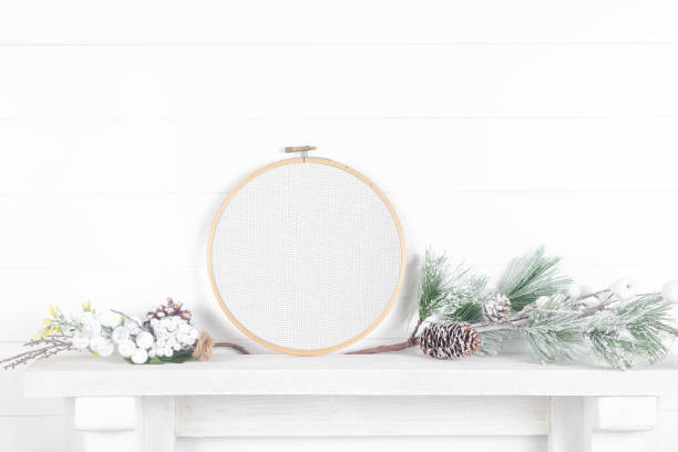 istock Embroidery Hoop Mockup on Light Background 1196191685