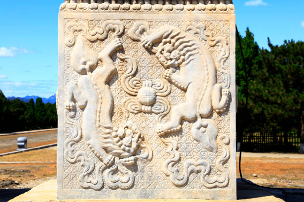 Hindu Goddess Stone Statue shot in patan Nepal.