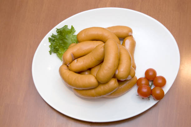 istock Sausages on plate 1196196735