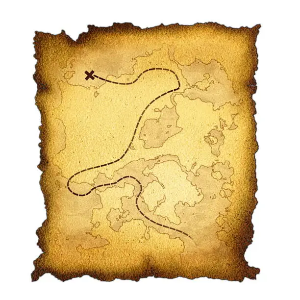 treasure map on a white background 