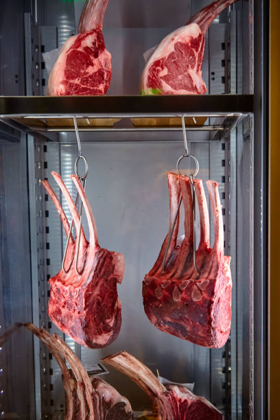 istock Marbled beef dry aging lies in the refrigerator 1196211889