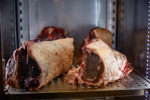 istock Marbled beef dry aging lies in the refrigerator 1196211997