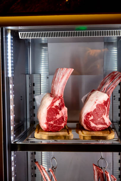 istock Marbled beef dry aging lies in the refrigerator 1196212090