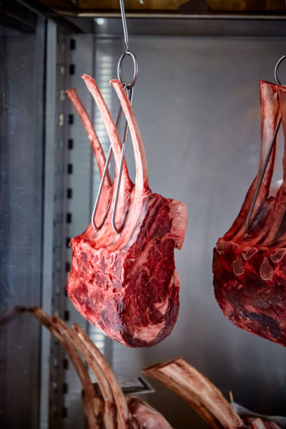 istock Marbled beef dry aging lies in the refrigerator 1196212270