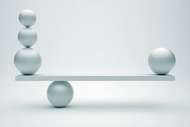 Sphere in balance - 3d render