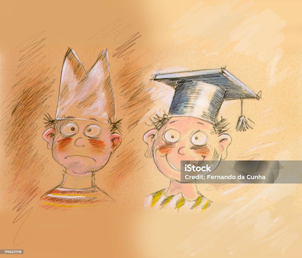 Bad Student Design School Good Student Bad Student Stock Illustration - Download Image Now ...