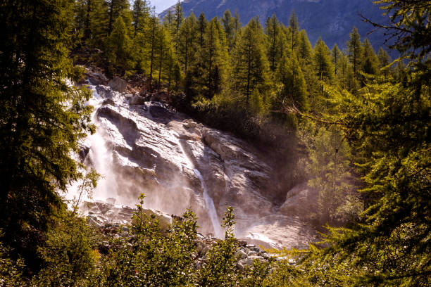 istock Waterfall on the Navisence river in Val d' Anniviers, Switzerland 1196223627