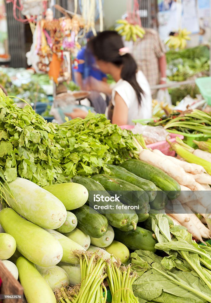 Mercato di Cibo asiatico - Foto stock royalty-free di Adulto