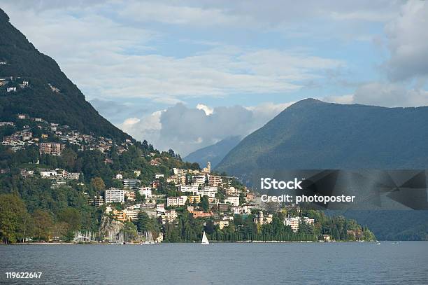 Foto de Lugano e mais fotos de stock de Cantão de Ticino - Cantão de Ticino, Cidade, Estrutura construída