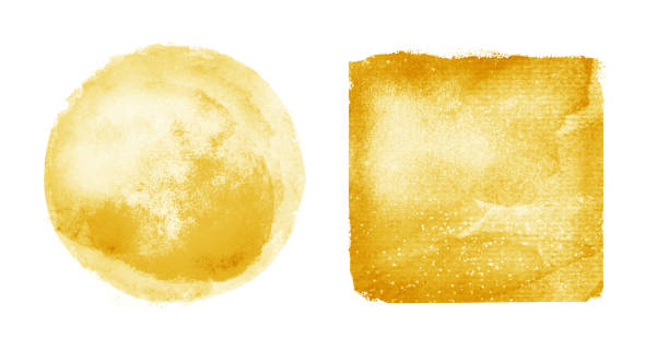 istock Two watercolor squares on white as background 1196230327