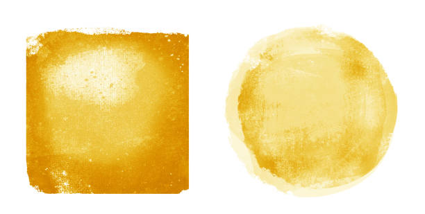 istock Two watercolor squares on white as background 1196230329