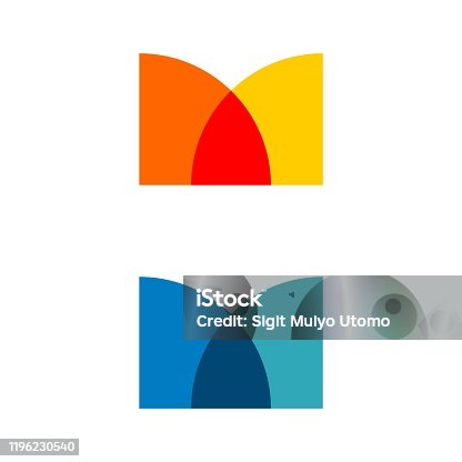 istock Colorful Abstract M Letter Logo Template Illustration Design. Vector EPS 10. 1196230540