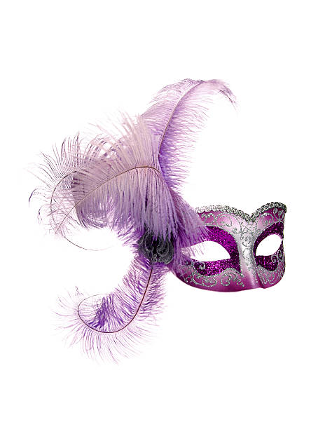 istock Purple feathered Mardi Gras mask 119623069