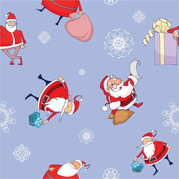 Vector illustration of santa pattern