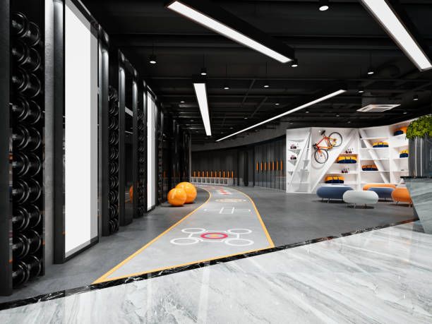 istock GYM and Yoga Saloon. 3D Rendering. 1196231958