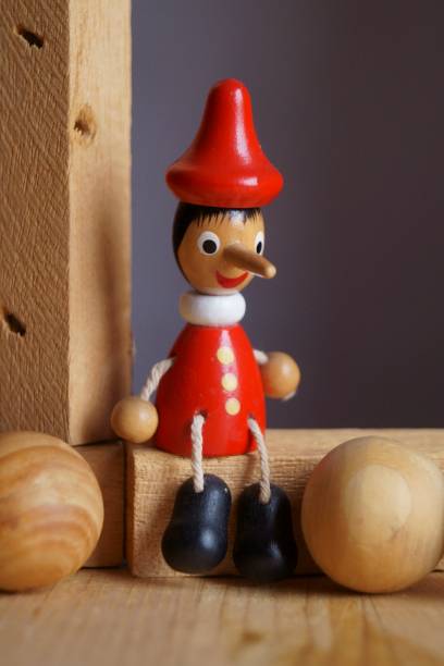 istock Background with Pinocchio wooden doll 1196235670