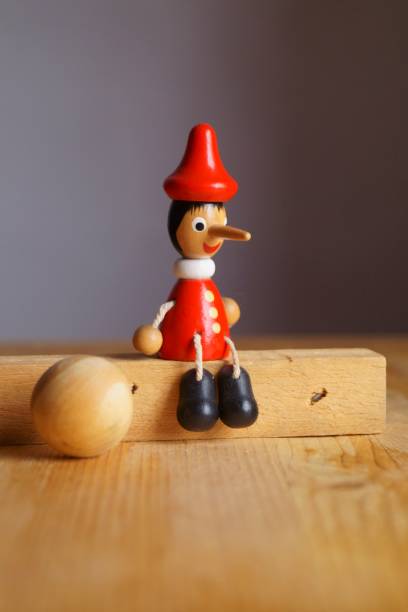 istock Background with Pinocchio wooden doll 1196235674