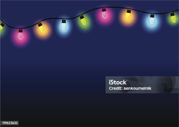 Illuminations De Noël Vecteurs libres de droits et plus d'images vectorielles de Ampoule électrique - Ampoule électrique, Couleur saturée, Couleur vive