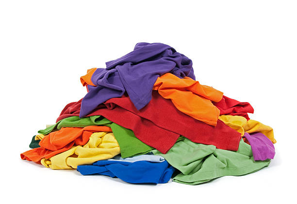 istock Heap of colorful clothes 119623850