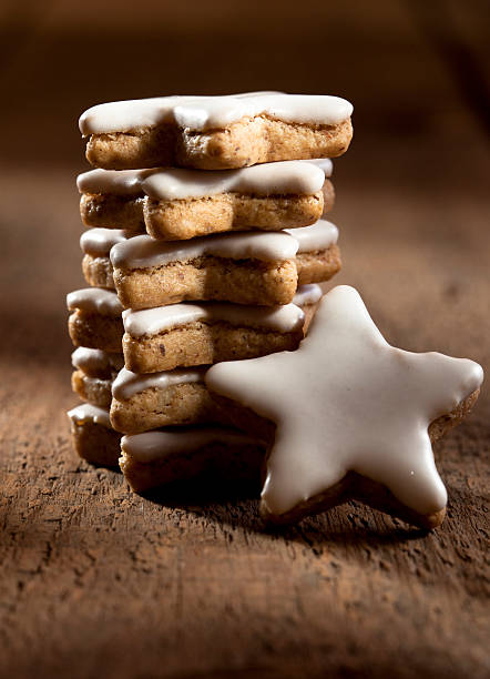 Cinnamon biscuits / cookies stock photo