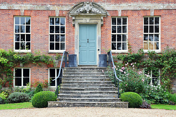 Red Brick Stately Home  georgian style photos stock pictures, royalty-free photos & images