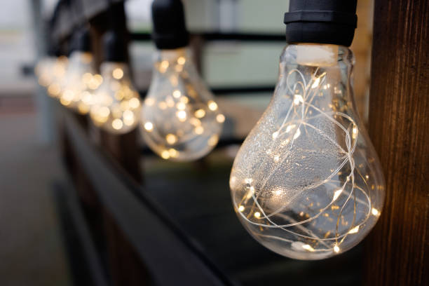 istock christmas street bulb lights outdoors, close up 1196245663