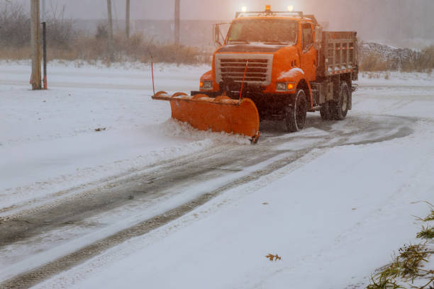 istock Tractor on the removal snow with snow machines 1196245692