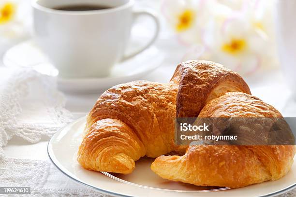 Croissant Breakfast Stock Photo - Download Image Now - Baked, Baked Pastry Item, Breakfast