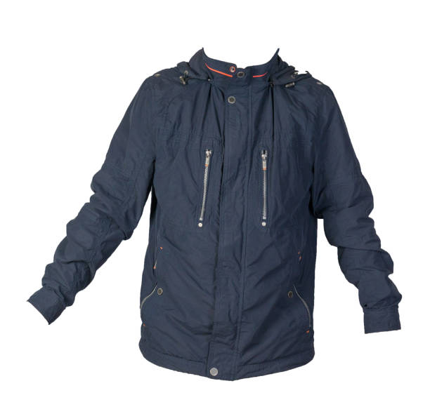 istock Men's jacket in a hood isolated on a white background. Windbreaker jacket 1196247909