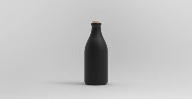 istock Colorful Bottle on Gray Background 3D Rendering 1196254628