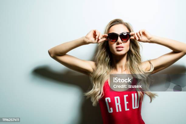 Summer Poortrait Stock Photo - Download Image Now - 25-29 Years, Adult, Adults Only