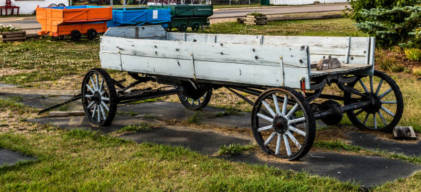 istock Assorted farming equipment in a field. Big Valley, alberta, Canada 1196258213