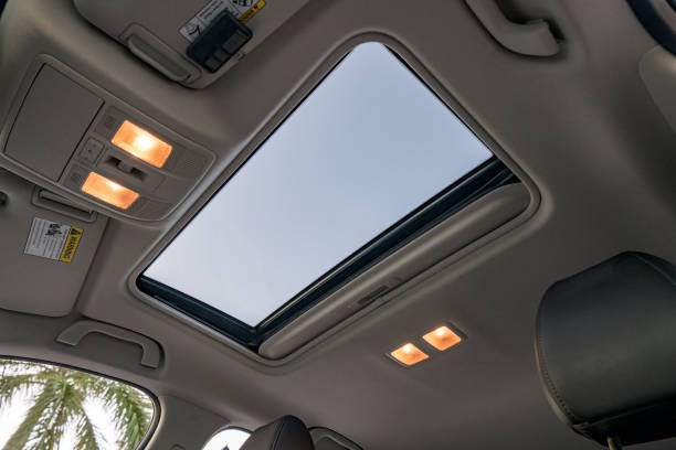istock Upward view at car sunroof 1196260444