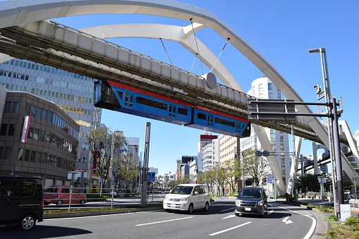 Chiba City where the monorail runs, Japan