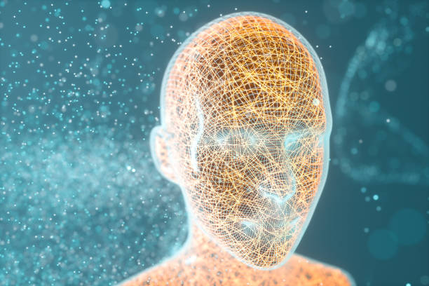 istock Glowing dots with dark background, dreamlike dots, 3d rendering. 1196277752