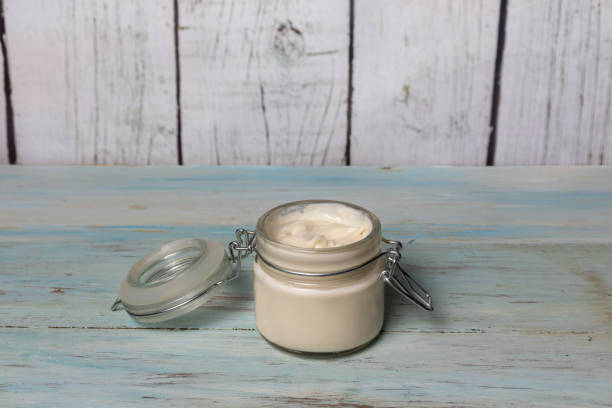 istock Homemade olive oil face cream 1196281790