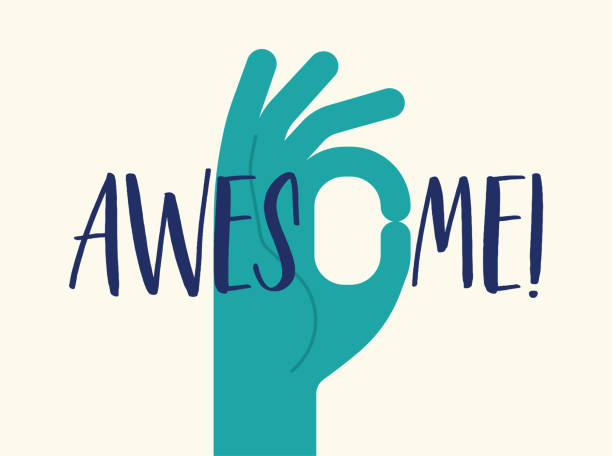illustrations, cliparts, dessins animés et icônes de hand gesture compliment awesome awe teamwork good job meme - doigts en forme de o