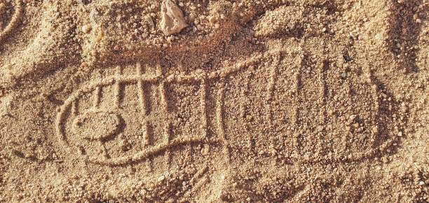 istock Footprints in the sand on a beach in Sharm El Sheikh, Egypt. 1196294811