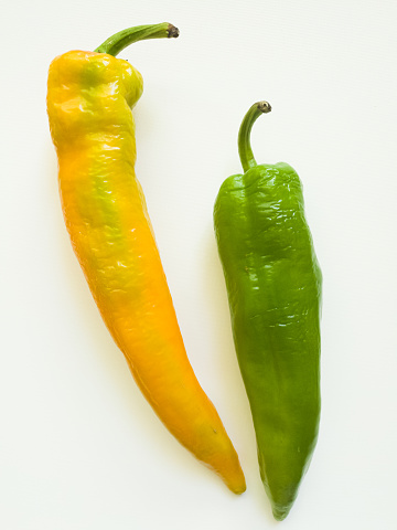 Yellow and green Chile peppers