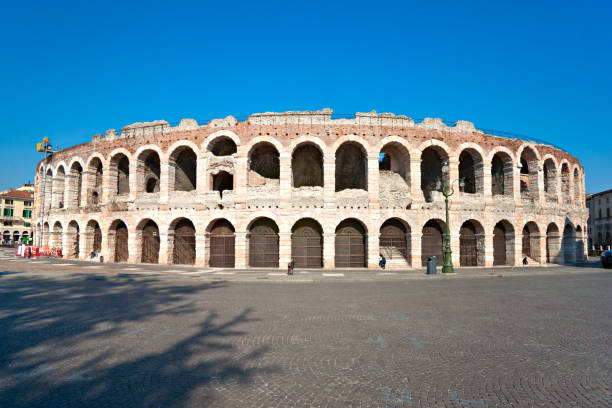 Verona, the famous Arena, Italy Arena of verona, ancient roman amphitheatre. italy verona opera stock pictures, royalty-free photos & images