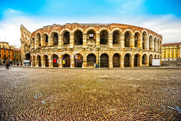 Verona, the famous Arena, Italy Verona, Italy. pcture of the famous Arena verona opera stock pictures, royalty-free photos & images