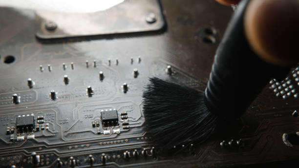 istock Close-up shot of Computer engineer is fixing computer's motherboard. 1196321513